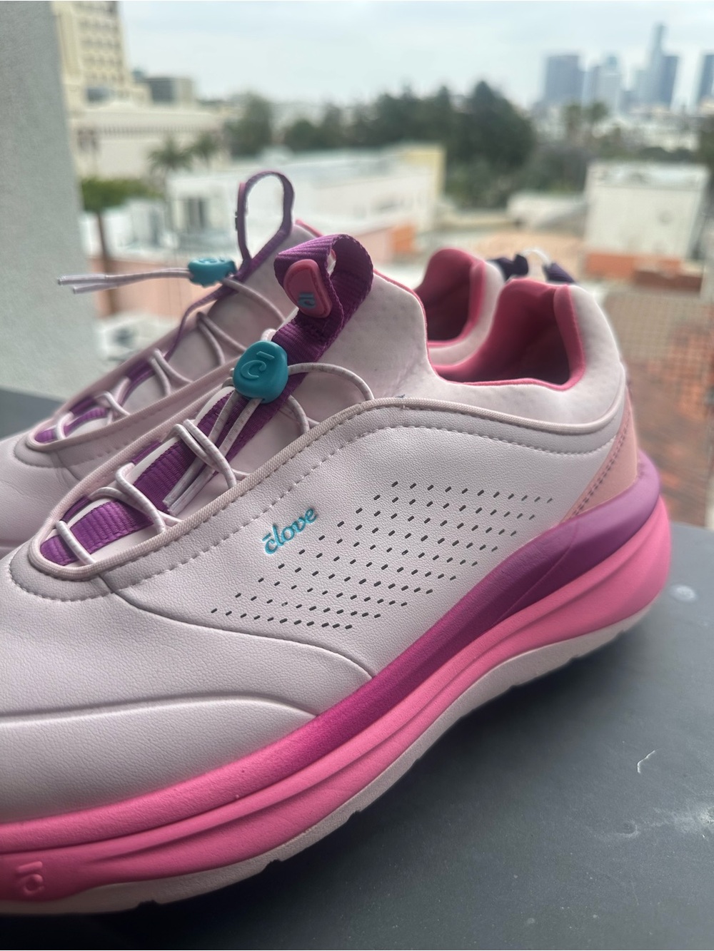 Clove Prima Pink Purple Slip Resistant Sneaker | W9.5 / M8 - Picture 3 of 10